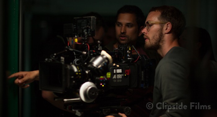Director Toby Fell-Holden (left) with cinematographer Brian Fawcett (right)