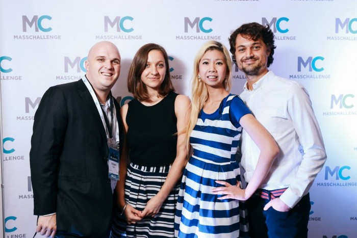 Left to right: William Page with FilmDoo team members Delphine Riffaud, Weerada Sucharitkul and Simon Savory