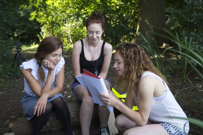 Right to left: Director Kate Lane with Fear of Water stars Lily Loveless and Chloe Partridge